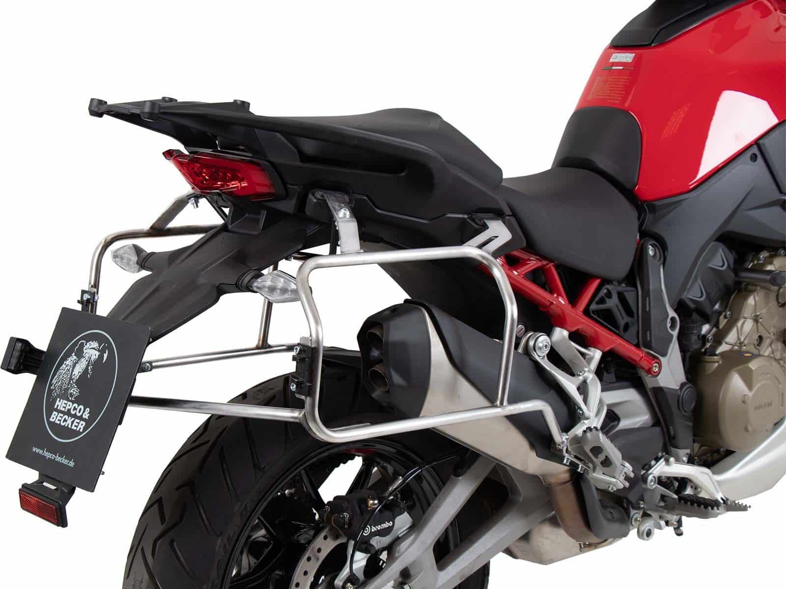 Set di portavaligie Cutout incl. set di valigie Xplorer Cutout nero per Ducati Multistrada V4 /S (25-)