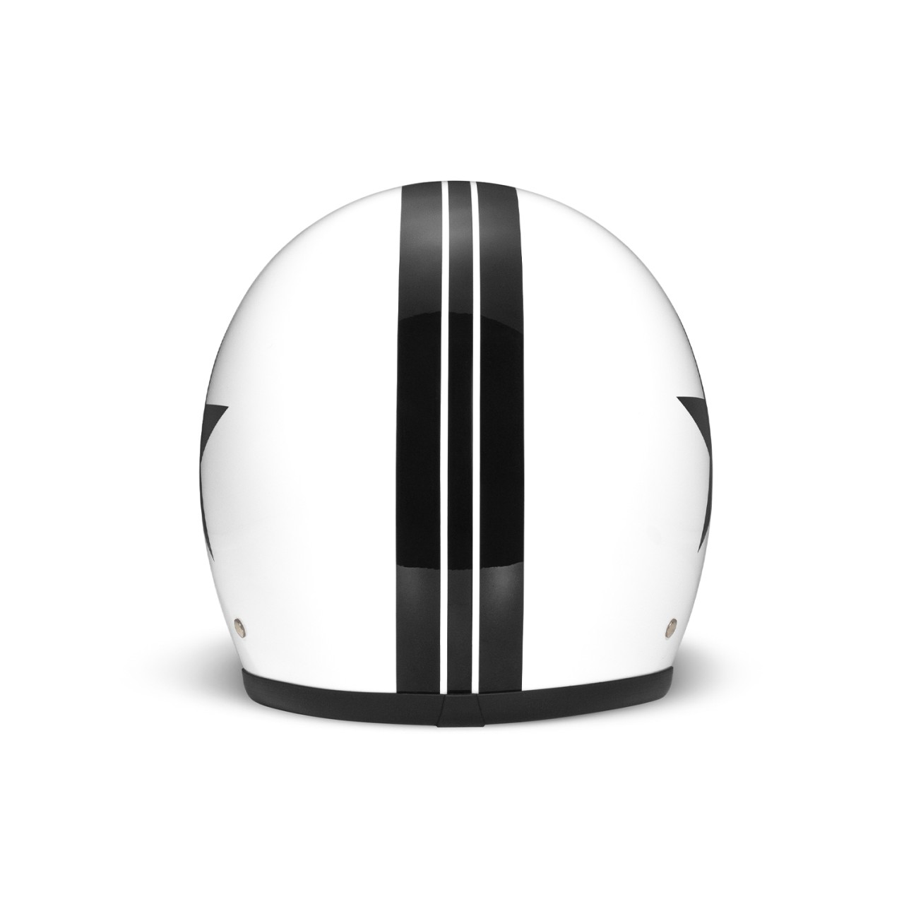 Casco jet DMD Retro, bianco, opaco, Star White, fibra di vetro, ECE 22.06