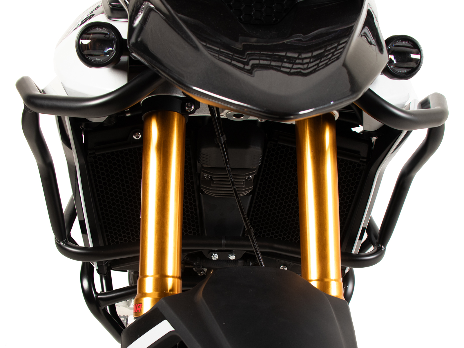 Barra di protezione serbatoio "Solid" nera per Triumph Tiger 900 GT / Pro (24-) Hepco & Becker