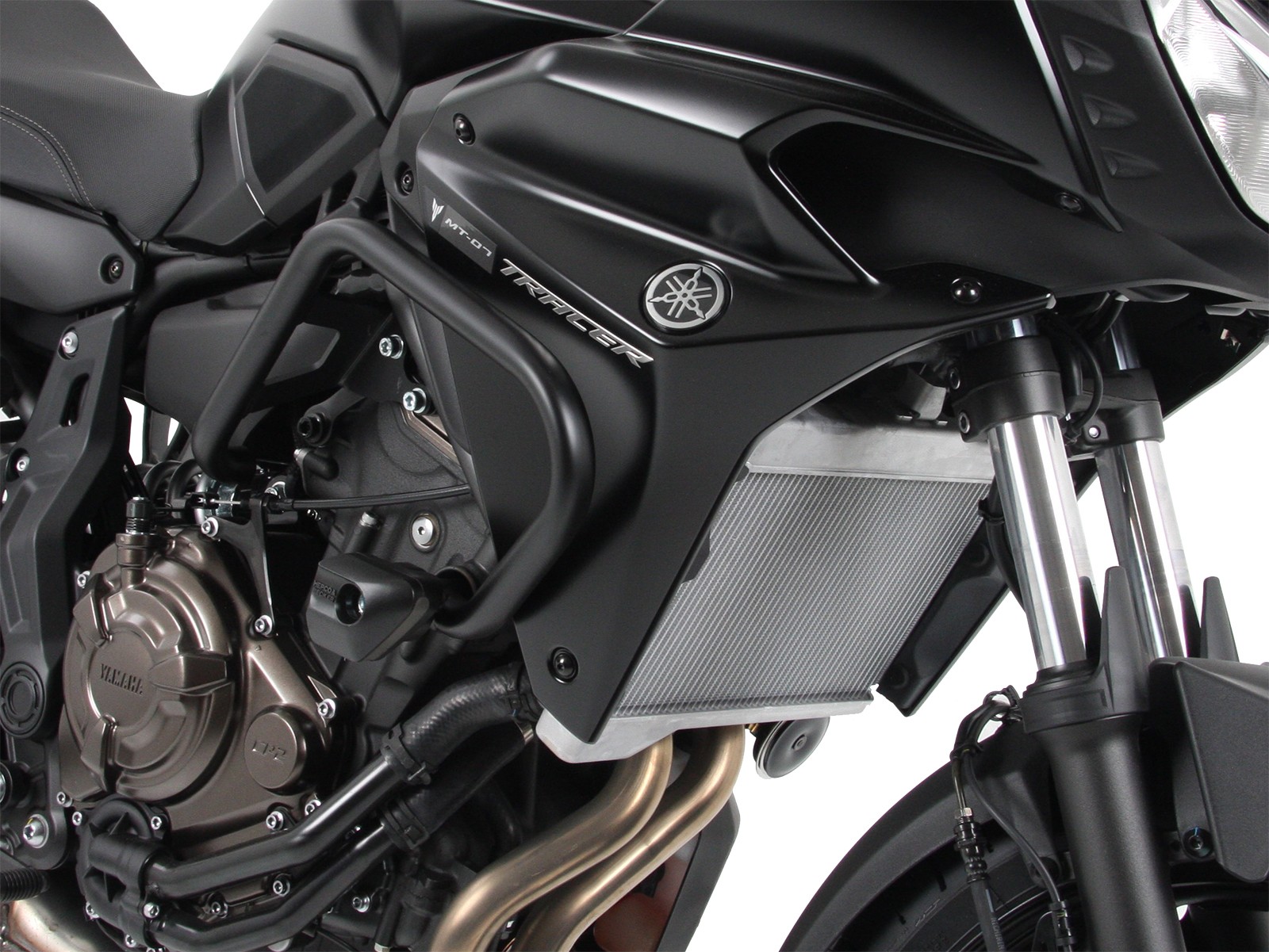 Barra protezione motore nera per Yamaha Tracer 700 / Tracer 700 GT (Bj.16-) Hepco & Becker