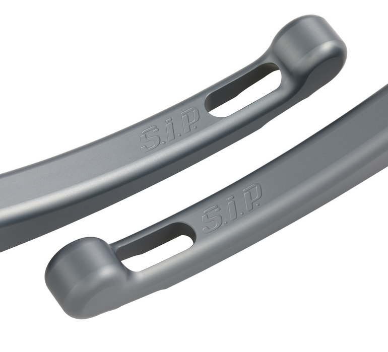 Set di leve sportive frizione/freno per Vespa PX 125-200ccm, HBZ Grimeca, destra/sinistra, grigio opaco