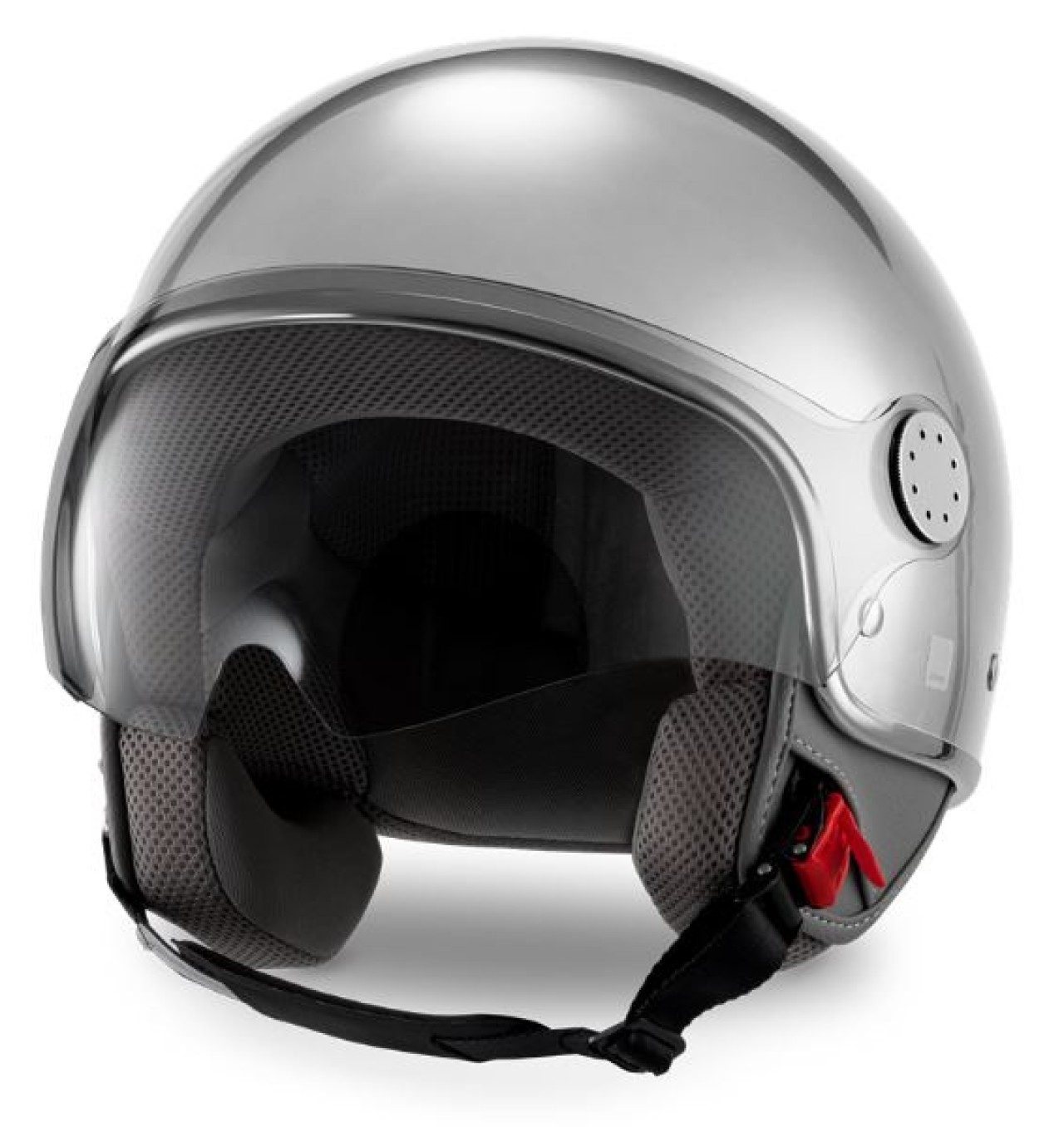 Casco Vespa jet Visiera 4.0 DEC Blade argento opaco