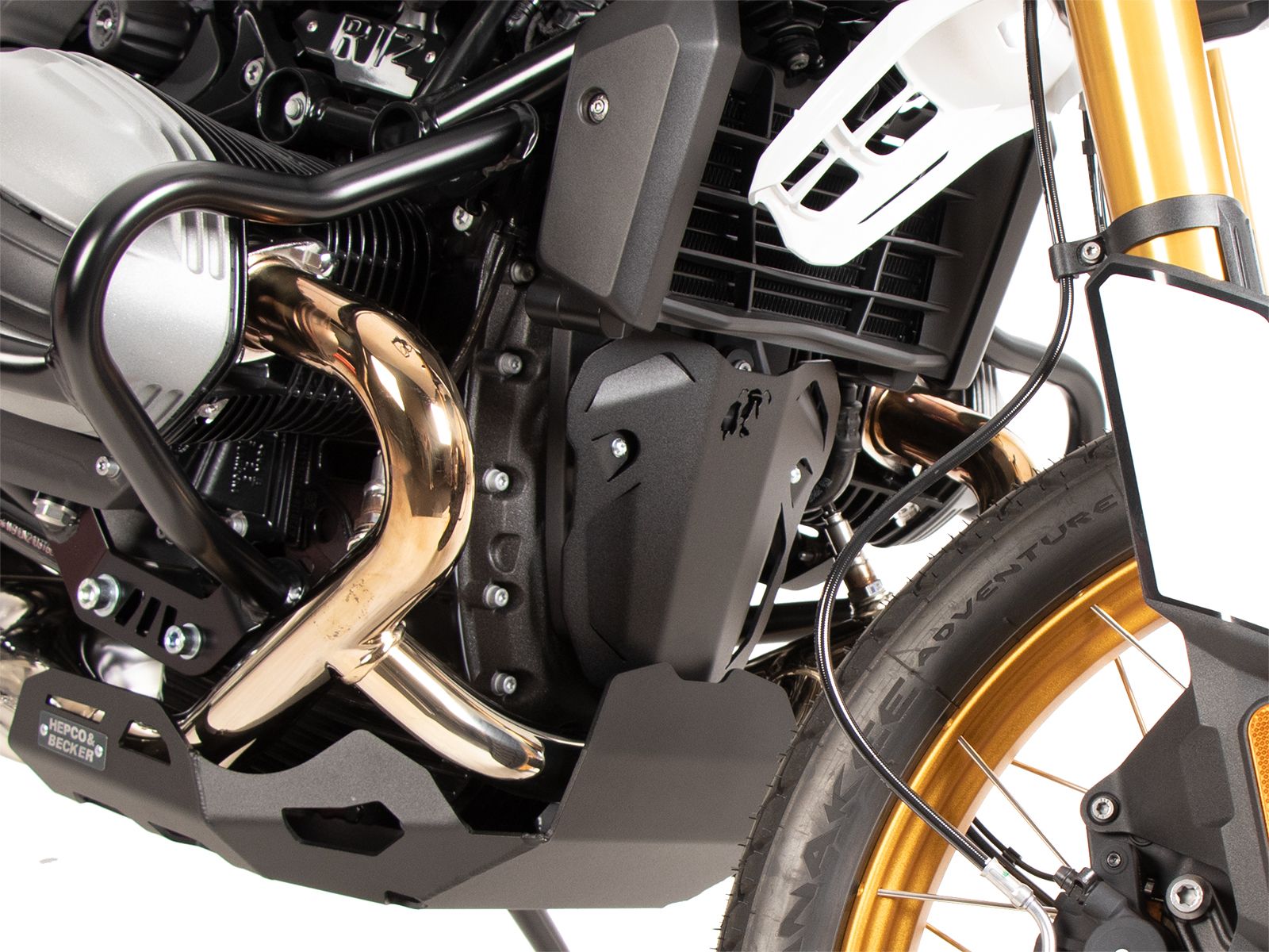 Piastra aggiuntiva di estensione del paramotore nera per BMW R 12 Nine T (24-) Hepco & Becker