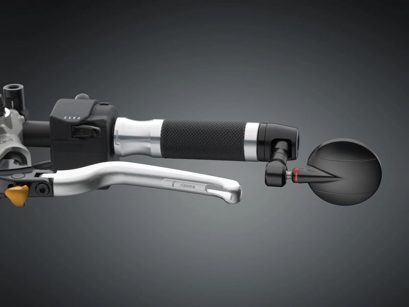Specchietto per manubrio RIZOMA "SPY-R" Ø 80 mm destro o sinistro per Vespa, anodizzato nero