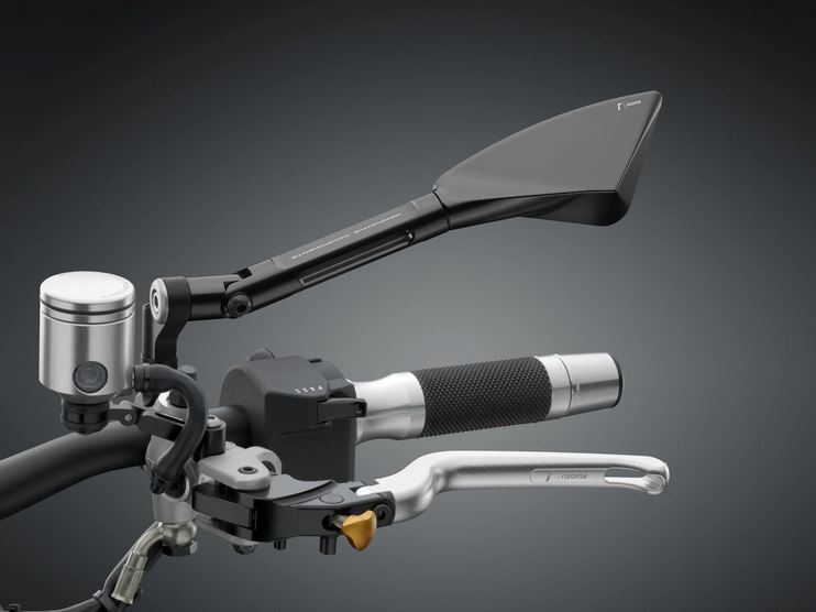 Specchio RIZOMA "TOMOK" destro per Vespa, anodizzato nero