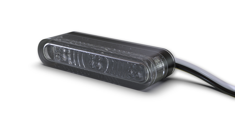 HIGHSIDER pro Star-MX1 Pro modulo LED indicatore/luce di posizione nero/tonico 2in1, omologato E (coppia)