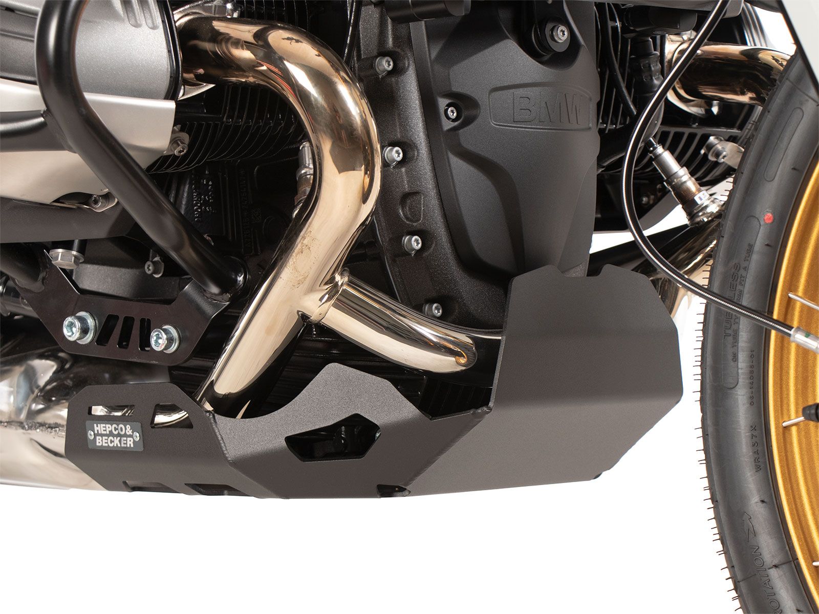 Piastra di protezione motore nera per BMW R 12 G/S (25-) Hepco & Becker