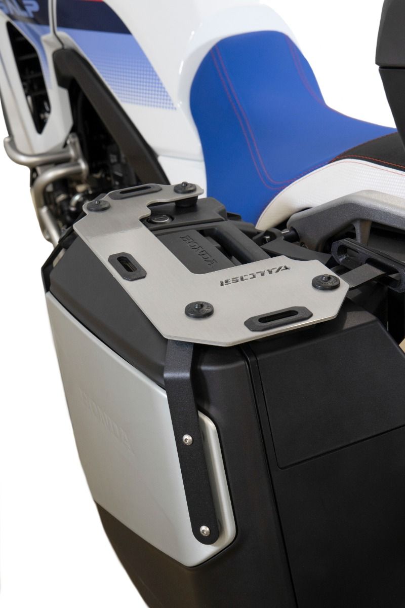 Portapacchi per valigie laterali XL 750 Transalp /NT 1100 /ADV 750 /NC 750 X, alluminio spazzolato lucido