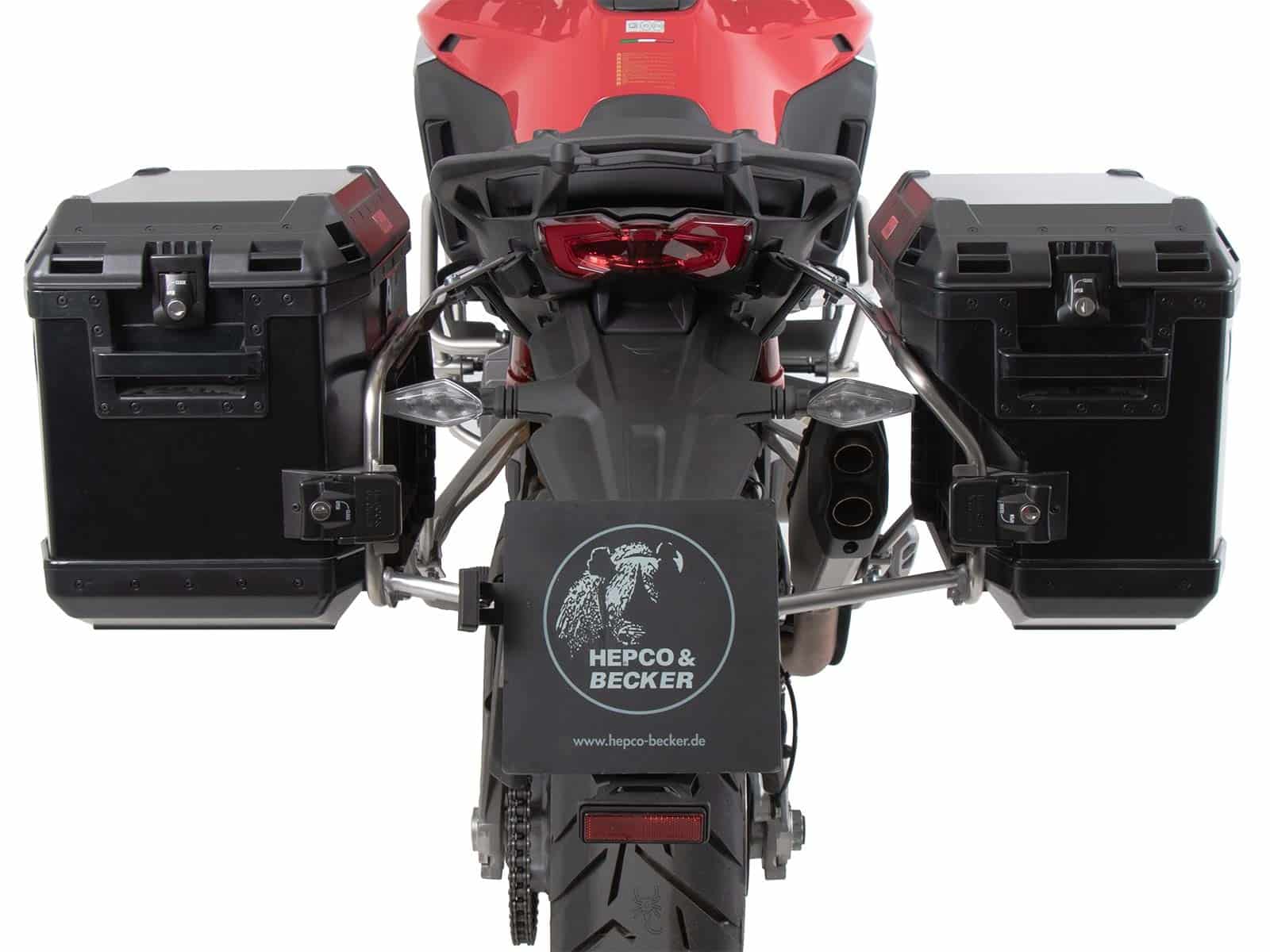 Set di portavaligie Cutout incl. set di valigie Xplorer Cutout nero per Ducati Multistrada V4 /S (25-)