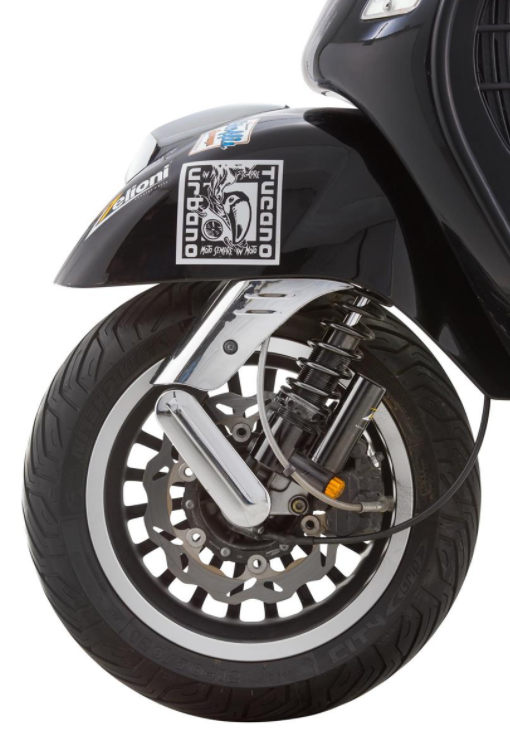 Ammortizzatore "Black Edition", anteriore per Vespa Primavera/Sprint 50 -150cc 2T/4T AC, nero