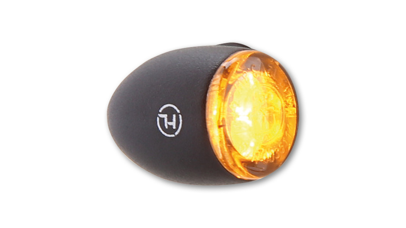 HIGHSIDER Pro Proton Due indicatori di direzione a LED alloggiamento nero / lente grigio fumo (coppia), anteriore e posteriore