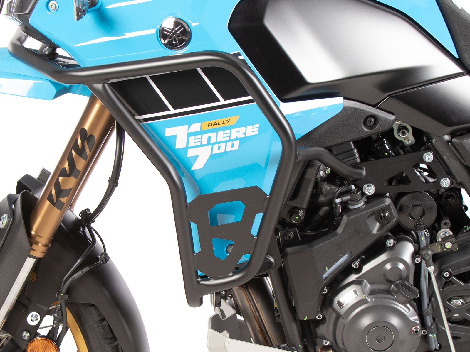 Barra di protezione serbatoio "Solid" nera per Yamaha Ténéré 700 Rally (25-) Hepco & Becker