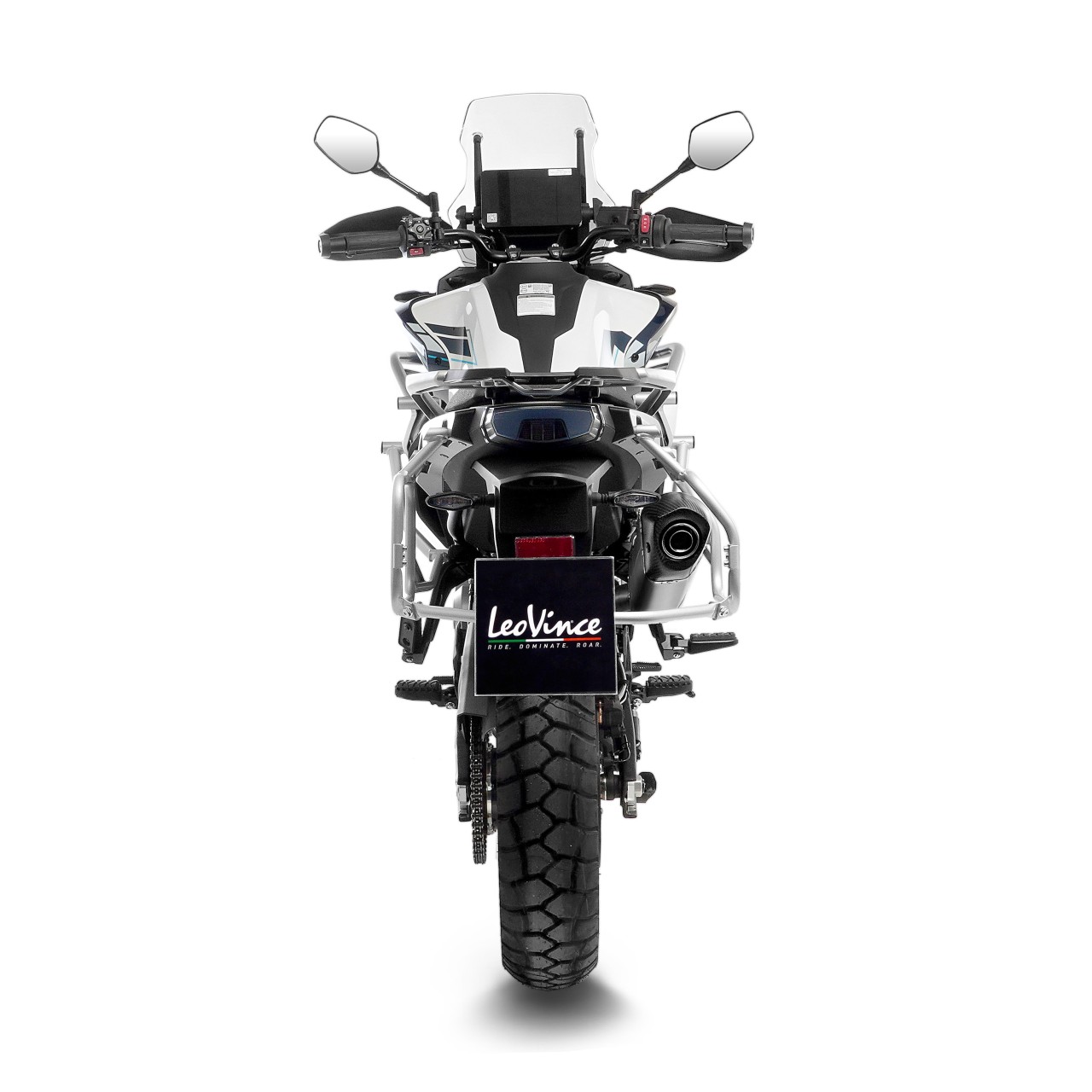 Silenziatore LeoVince LV-14 Titanium Slip On in titanio argento per CF Moto / Husqvarna / KTM