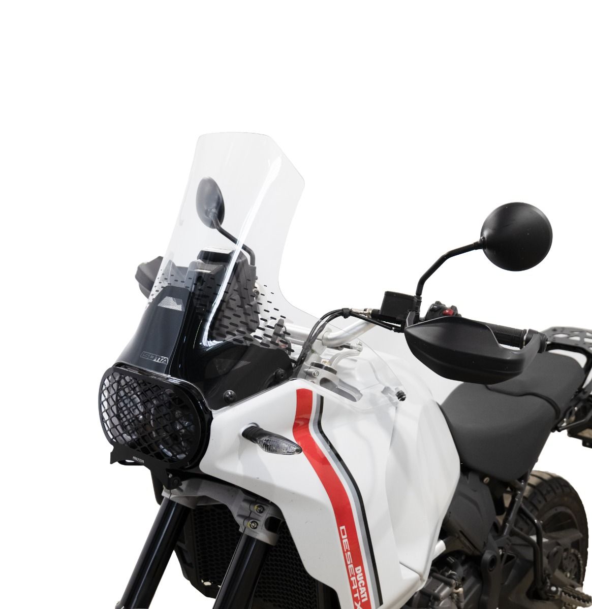 Parabrezza con spoiler laterali - altezza 480 mm per Ducati DesertX