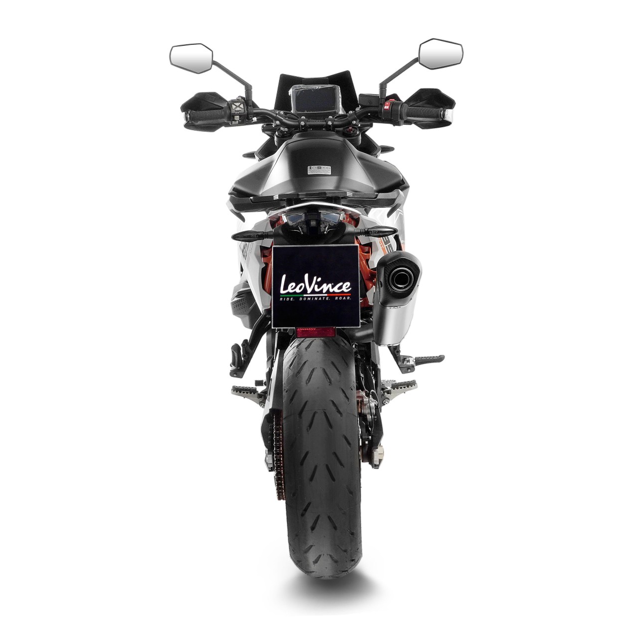 Silenziatore LeoVince LV-14 Titanium Slip On in titanio argento per CF Moto / Husqvarna / KTM