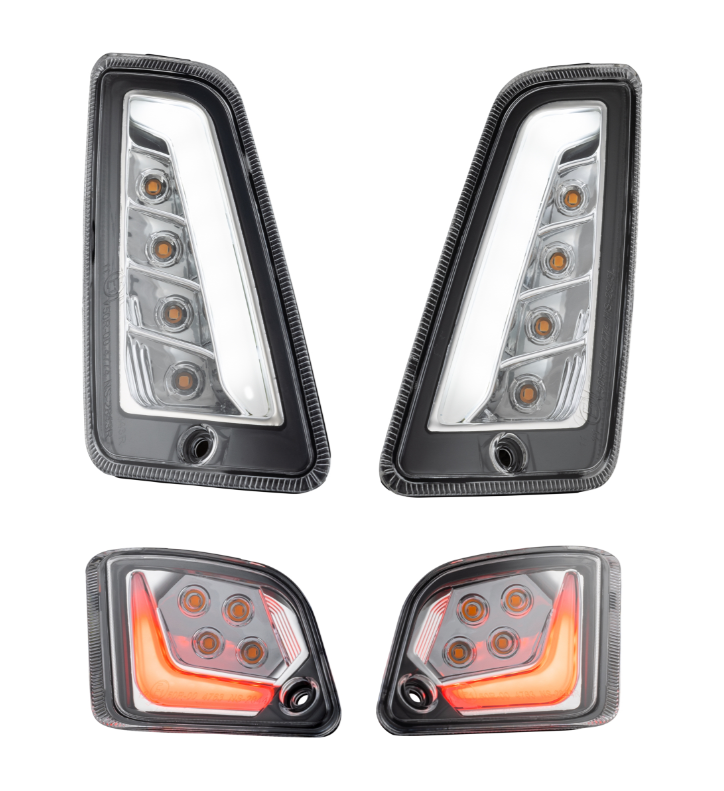 Kit indicatori di direzione anteriore e posteriore per Vespa GTS/GTS Super/GTV 125-300cc, trasparente