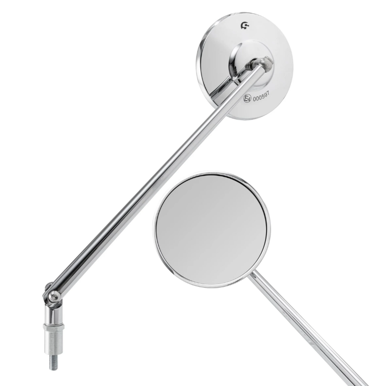 Specchio standard per Vespa, filettatura sinistra, cromo