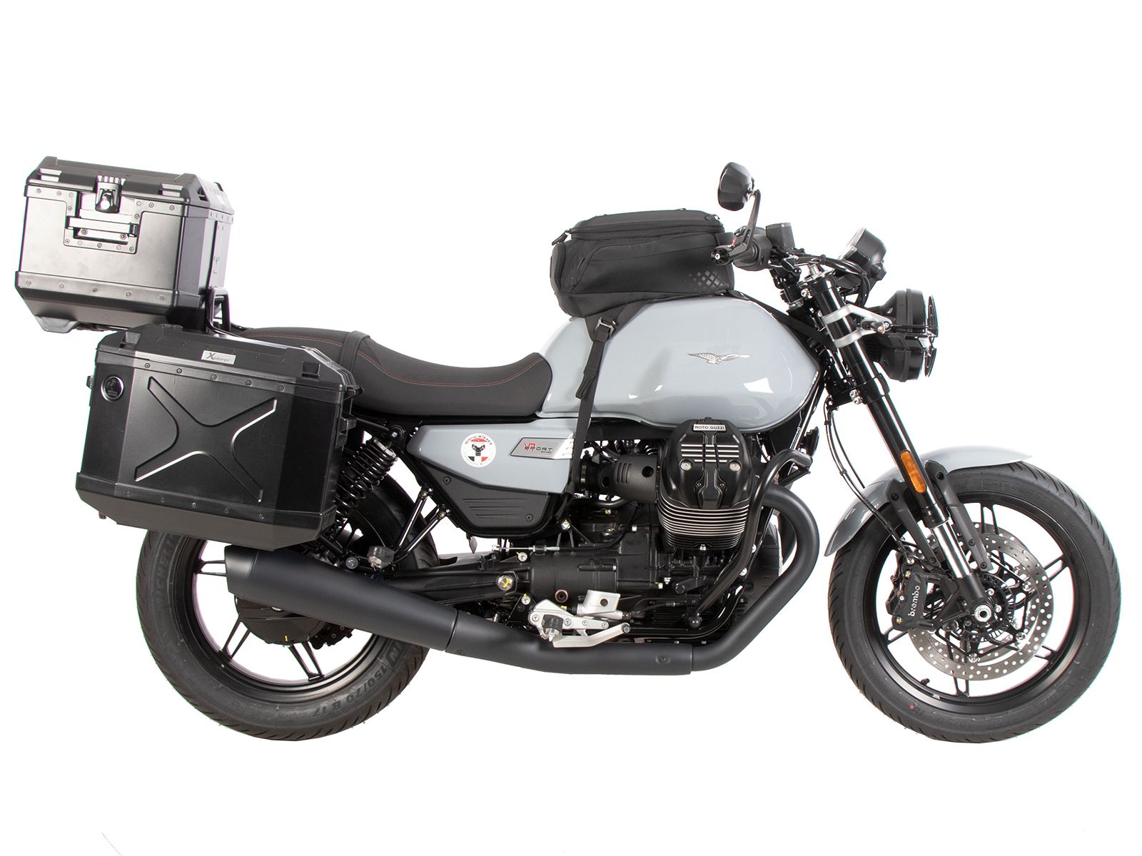 Portapacchi tubolare nero per Moto Guzzi V7 850 Sport (25-) Hepco & Becker