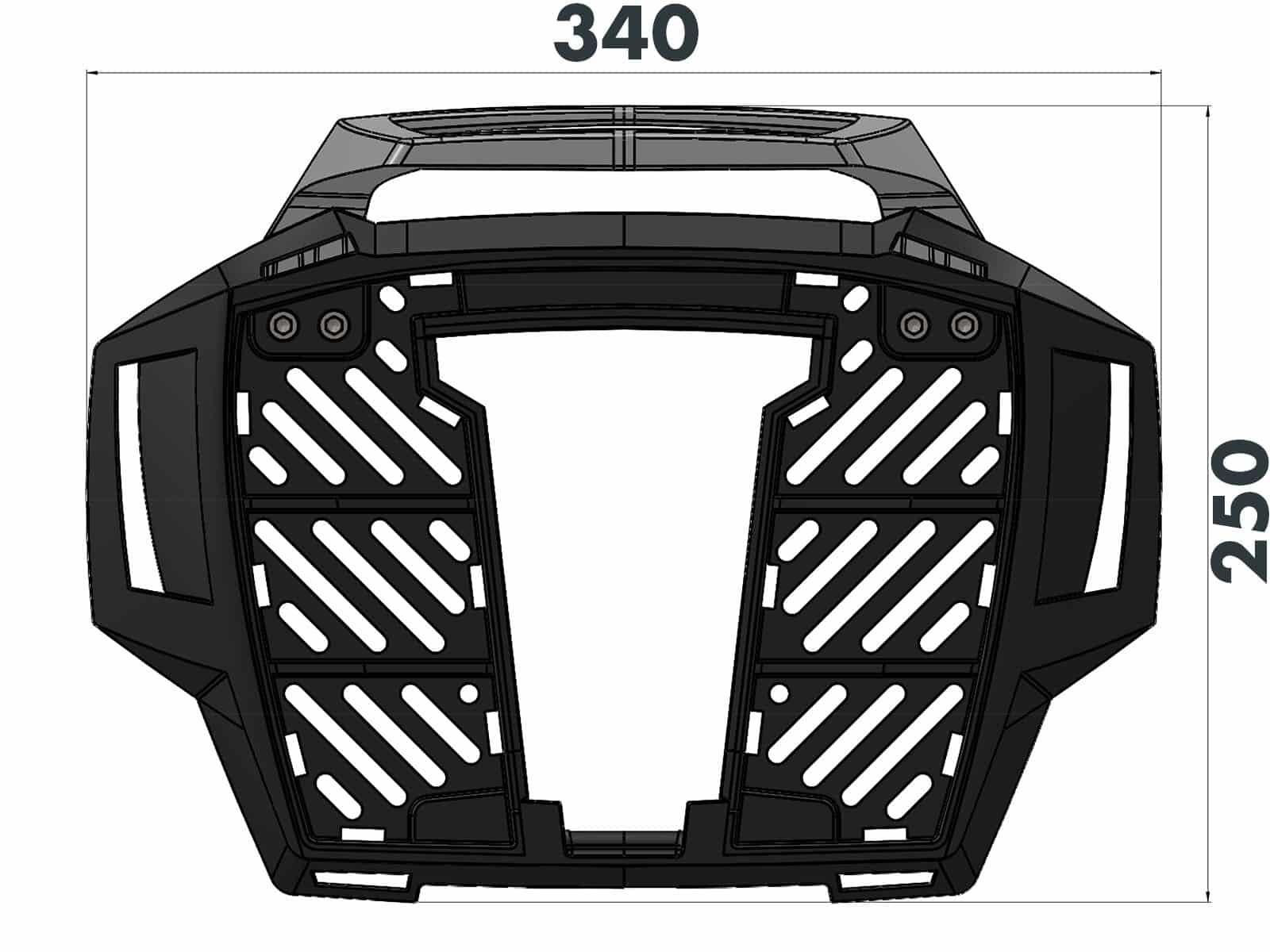 Porta bauletto in alluminio nero per BMW C 400 GT (19-24) Hepco & Becker