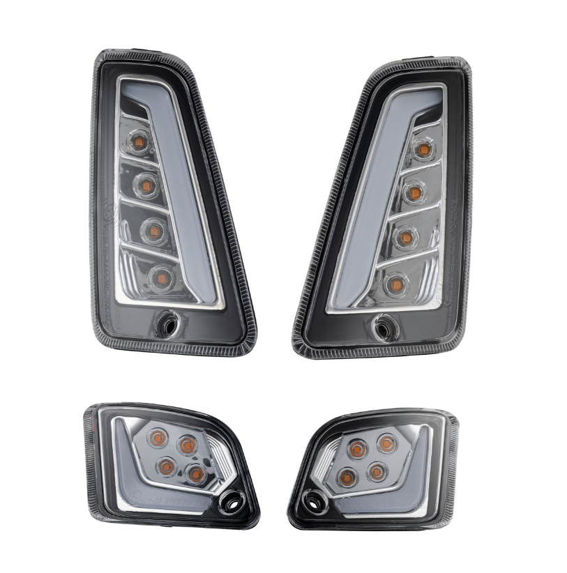 Kit indicatori di direzione anteriore e posteriore per Vespa GTS/GTS Super/GTV 125-300cc, trasparente
