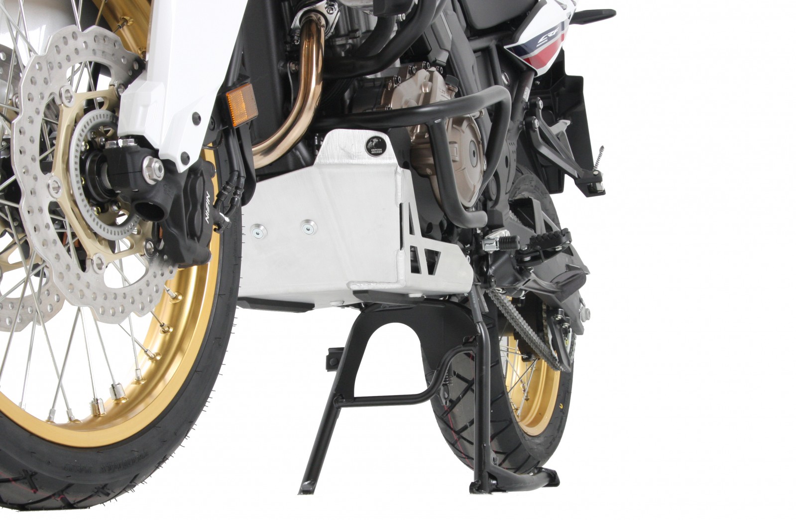 Piastra protezione motore argento per Honda CRF 1000 Africa Twin (Bj.16-17) Hepco & Becker