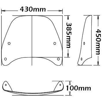 Parabrezza media per BMW R 1150 R Rockster (02-05), fumè chiaro