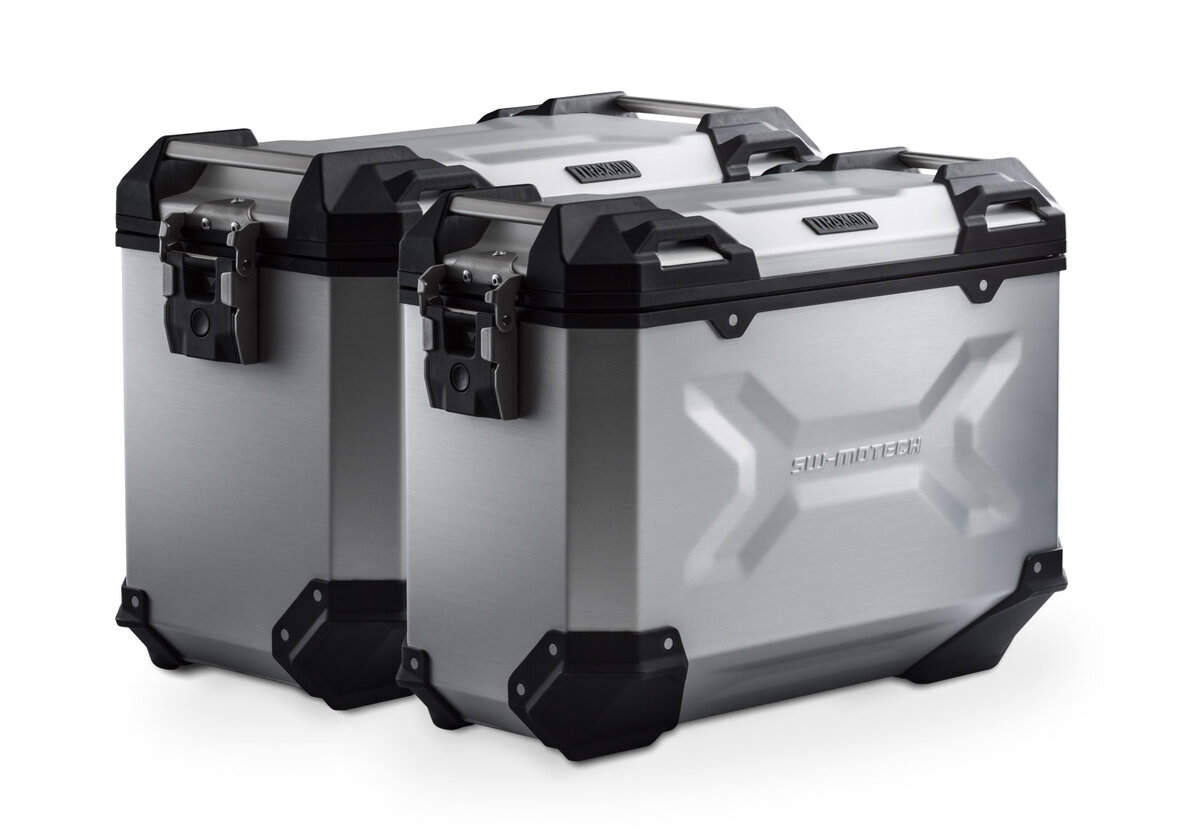 SW-Motech Sistema di valigie in alluminio TRAX ADV argento Suzuki V-Strom 1050 /XT (19-21), WEF0