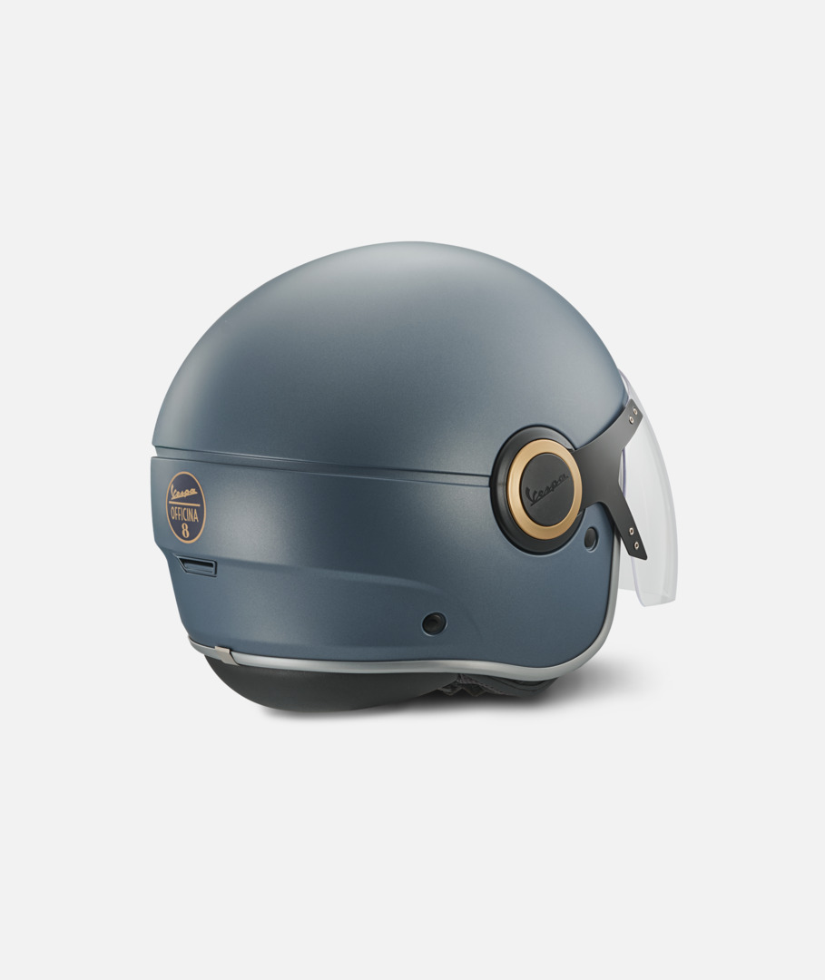 Casco jet Vespa Officina 8 blu opaco - L