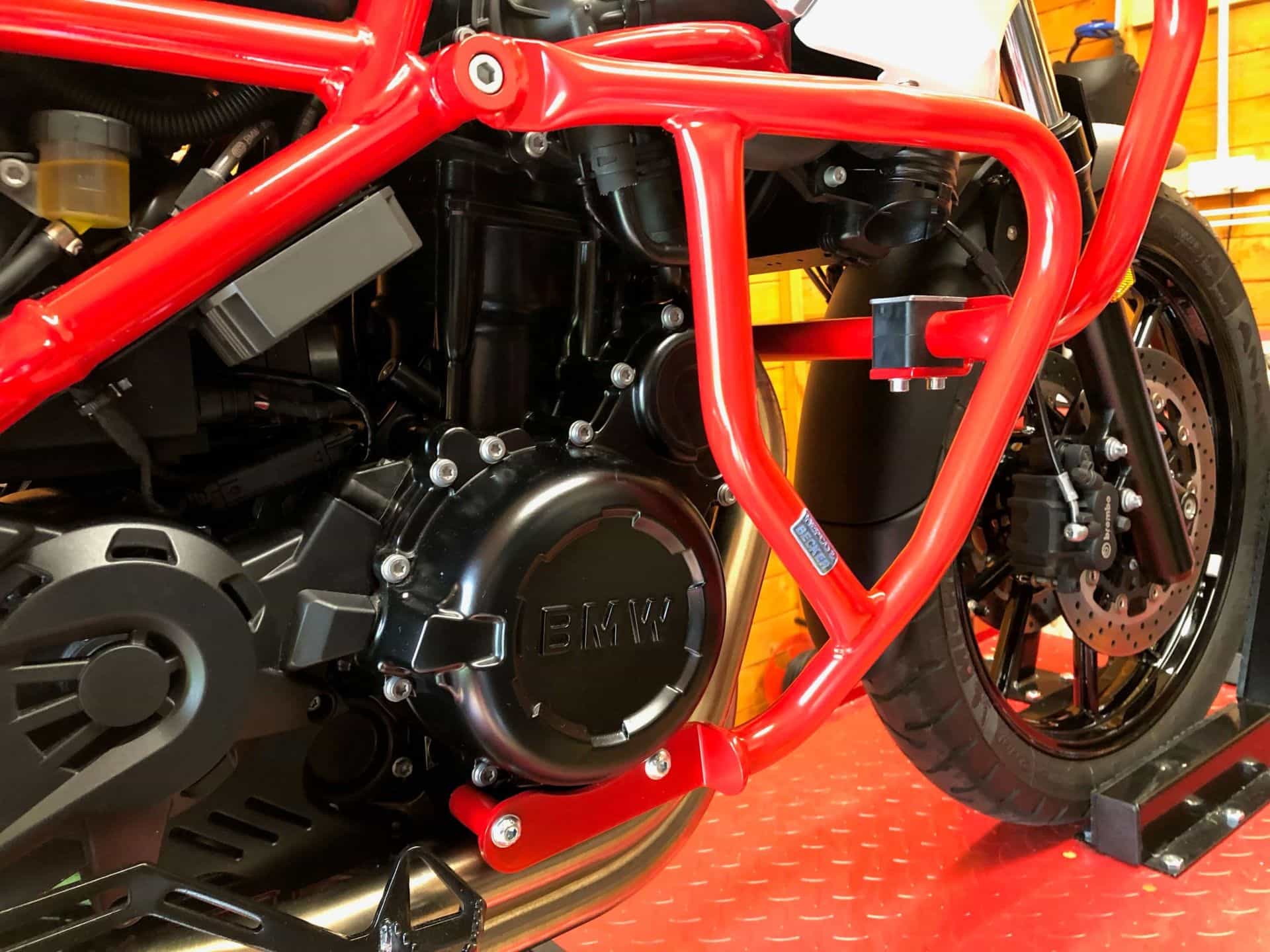 Protezione serbatoio rossa per BMW F 650 GS Twin (08-11)/F 700 GS (12-17)/F 800 GS (08-16)