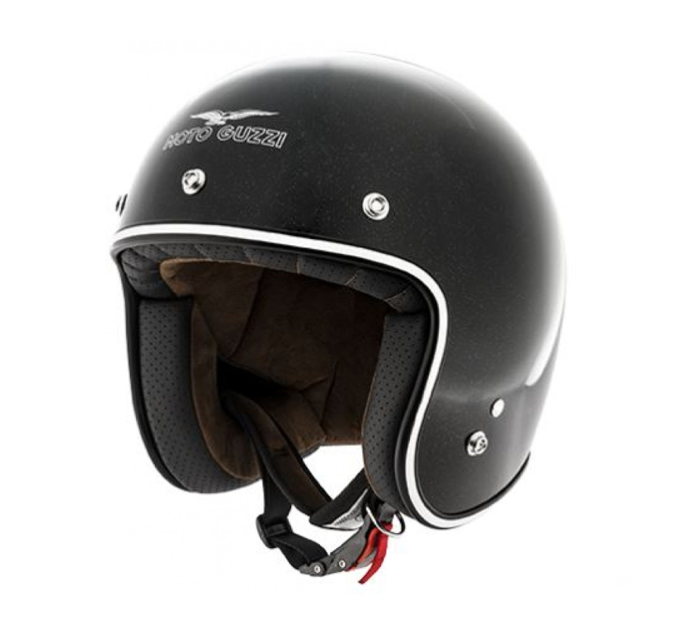 Moto Guzzi Jet Casco Metalflank Casco nero