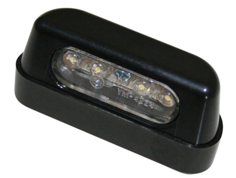 HIGHSIDER luce targa intelligente a LED in plastica ABS nera (1 pezzo)