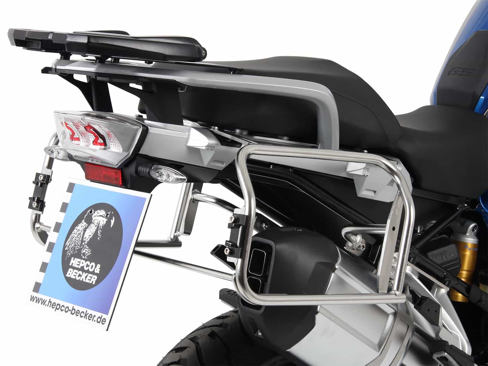Set portavaligie Portavaligie incluso set di valigie Xplorer Cutout argento per BMW R 1200 GS LC (13-18)