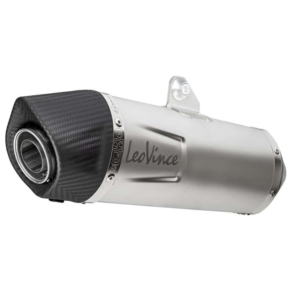 LeoVince sistema completo LV One Evo per Yamaha GPD 125 N-Max, acciaio inox argento, Euro4, ABE