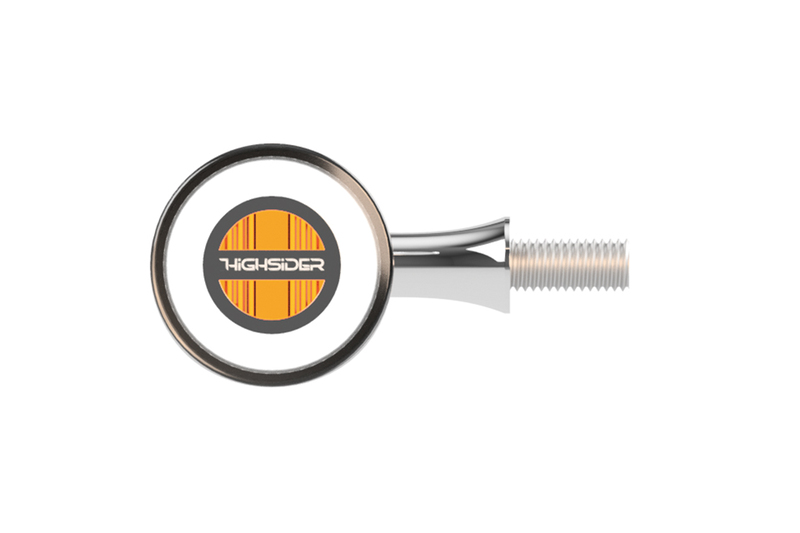 HIGHSIDER pro Rocket Bullet LED indicatore di direzione/luce di posizione cromata/tinta 2in1, omologazione E (coppia)