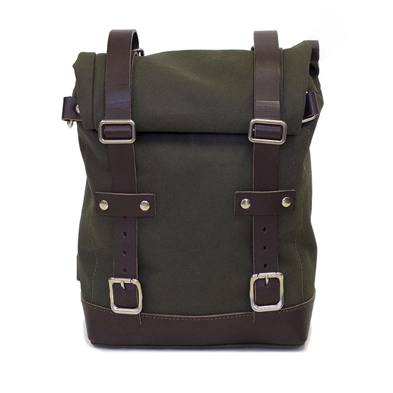 Borsa laterale in tela 10L-14L - Verde/Marrone - Unit Garage