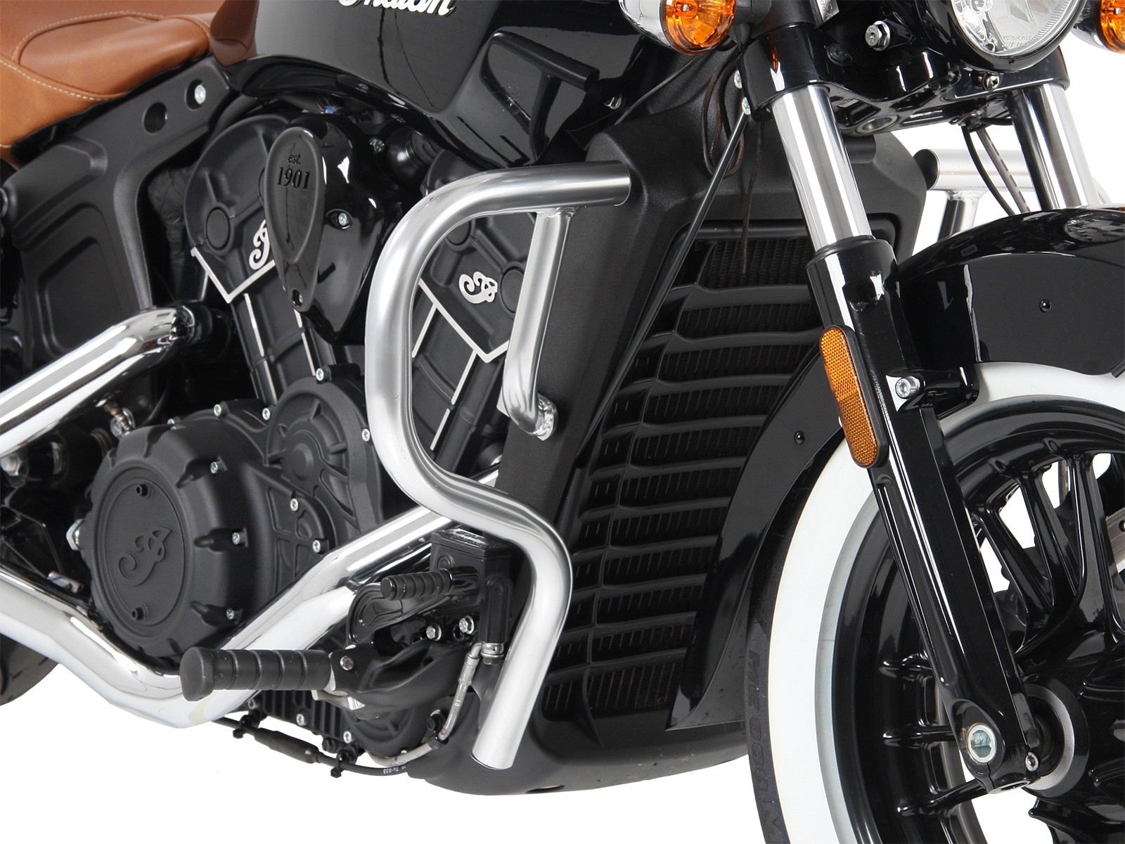 Barra protezione motore cromata per Indian Scout Bobber (2017-)