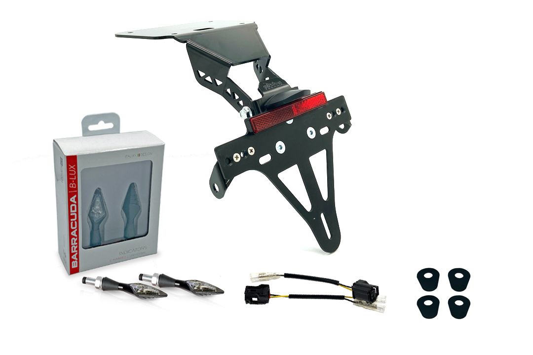 Porta targa (incl. indicatori di direzione Barracuda anteriori + posteriori) per Yamaha YZF-R3 / MT-03 (20-)