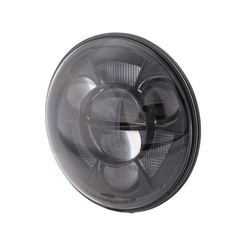 HIGHSIDER pro 7 pollici inserto faro tipo 11 LED nero omologato E (1pc)