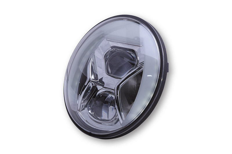 HIGHSIDER pro 7 pollici inserto per fari tipo 8 LED cromato omologato E (1pc)