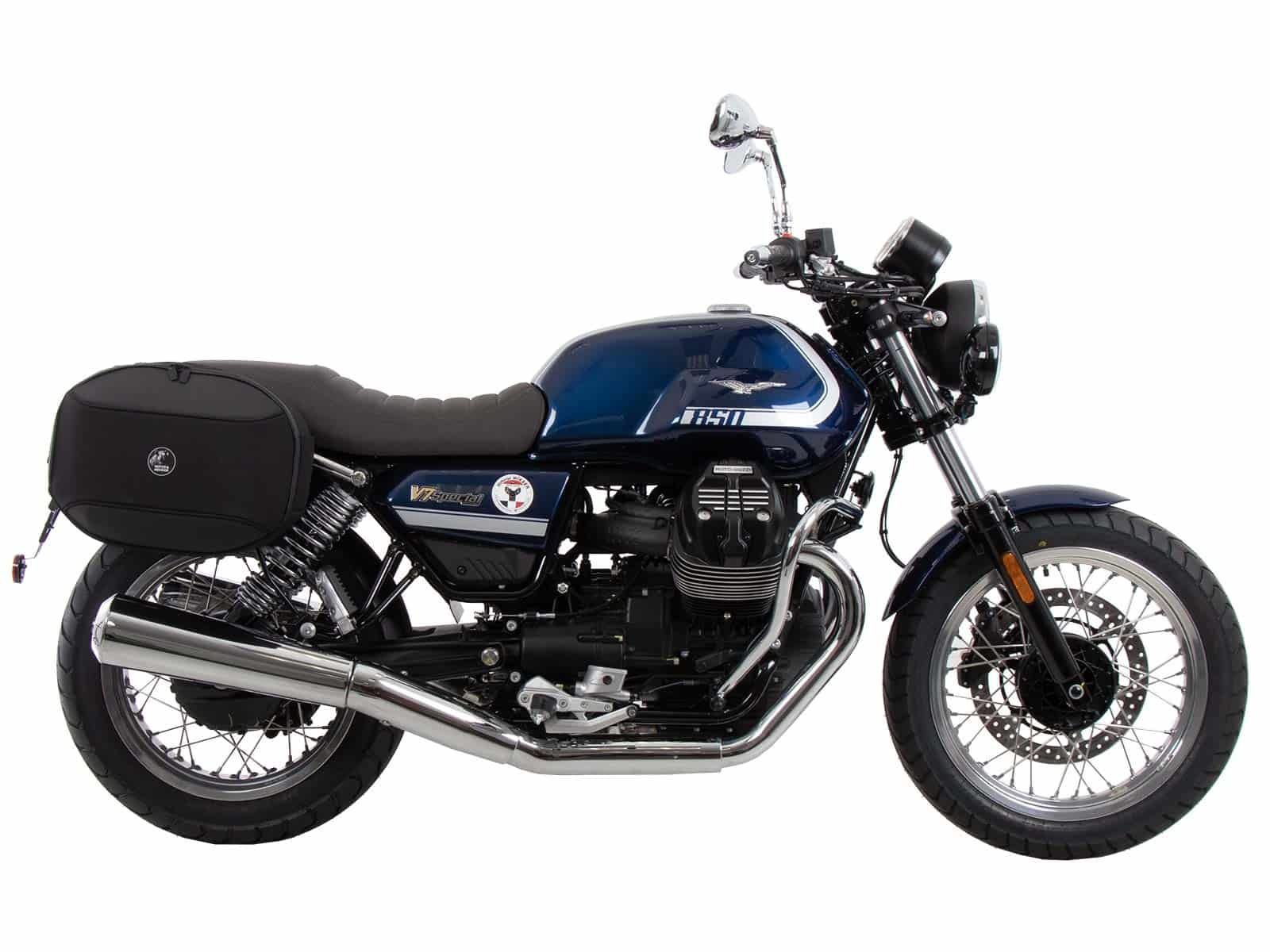Portapacchi laterale C-Bow nero per Moto Guzzi V7 850 Special/Stone/Centenario (21-24) Hepco & Becker