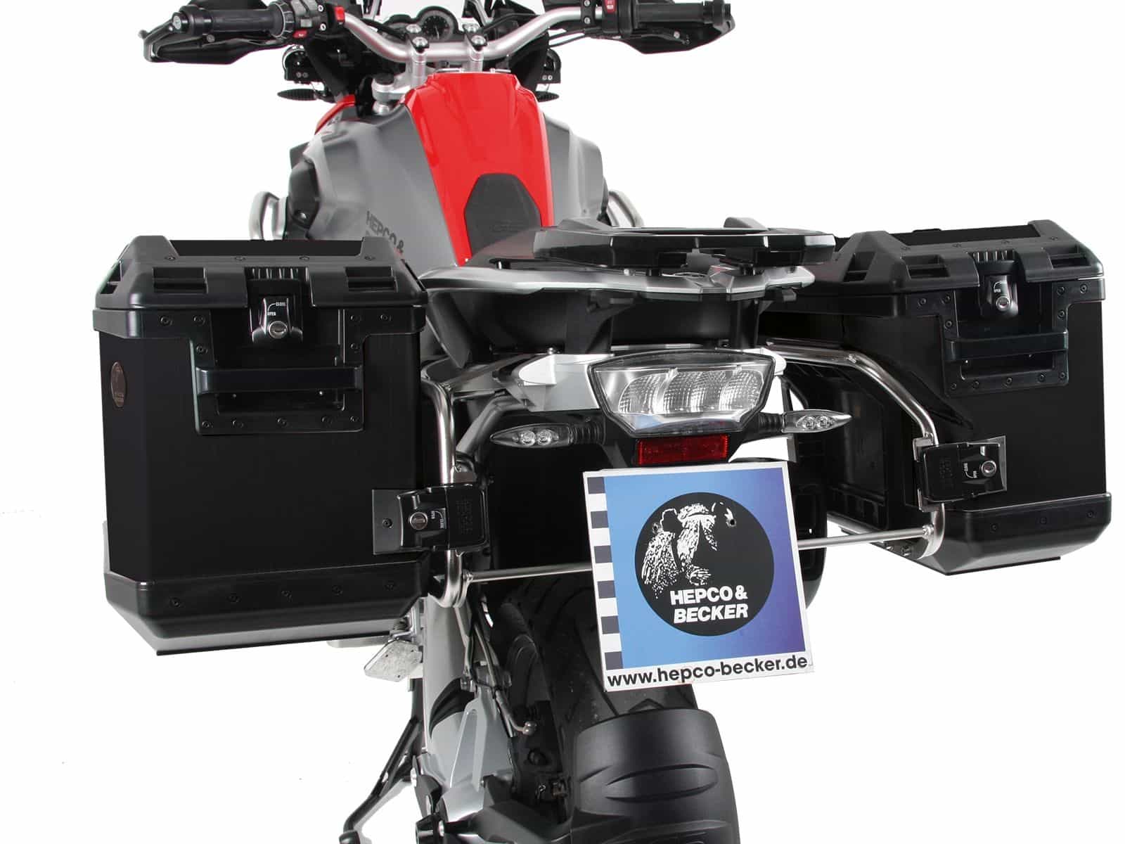 Set portavaligie Portavaligie incluso set di valigie Xplorer Cutout nero per BMW R 1200 GS LC (13-18)