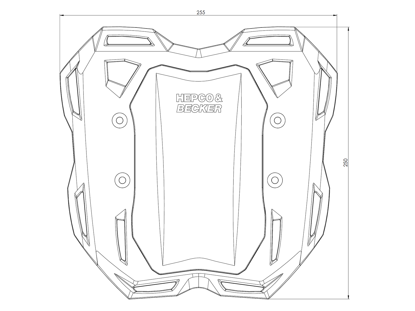 Portapacchi posteriore Smartrack nero per Yamaha XSR 700 / Xtribute (16-21), Hepco e Becker