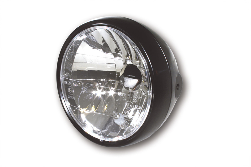 Faro intelligente HIGHSIDER da 6 pollici e mezzo, alloggiamento in metallo nero, con luce di parcheggio, omologato E (1 pz.)