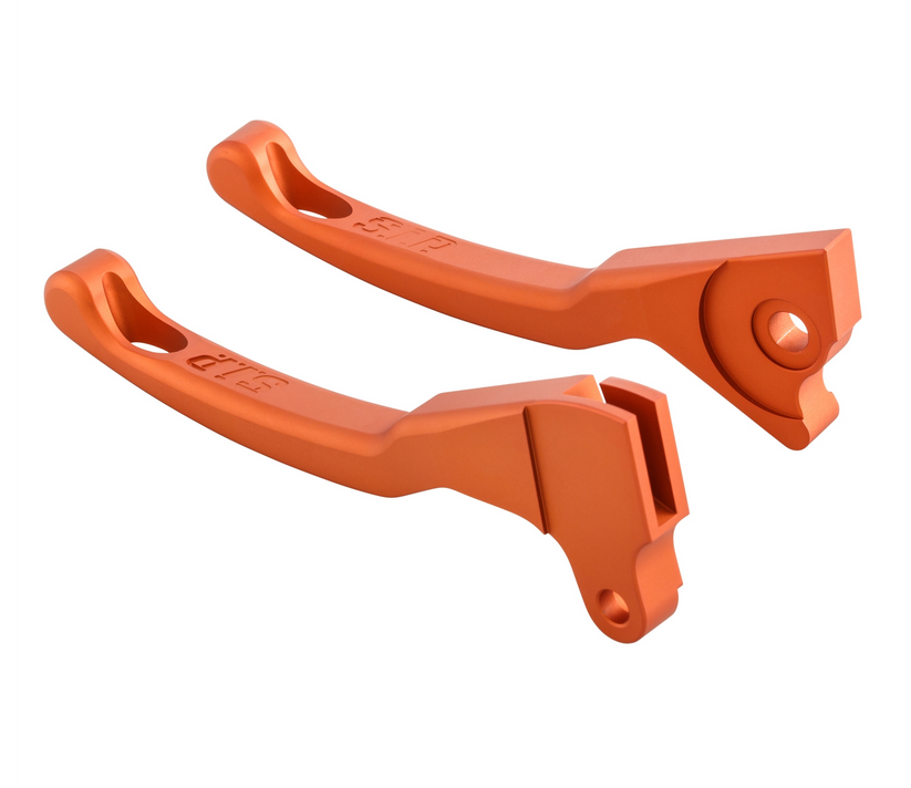 Set leva freno sportiva Shorty per Vespa LX /LXV /S /Primavera /Sprint 50-150ccm, arancio opaco