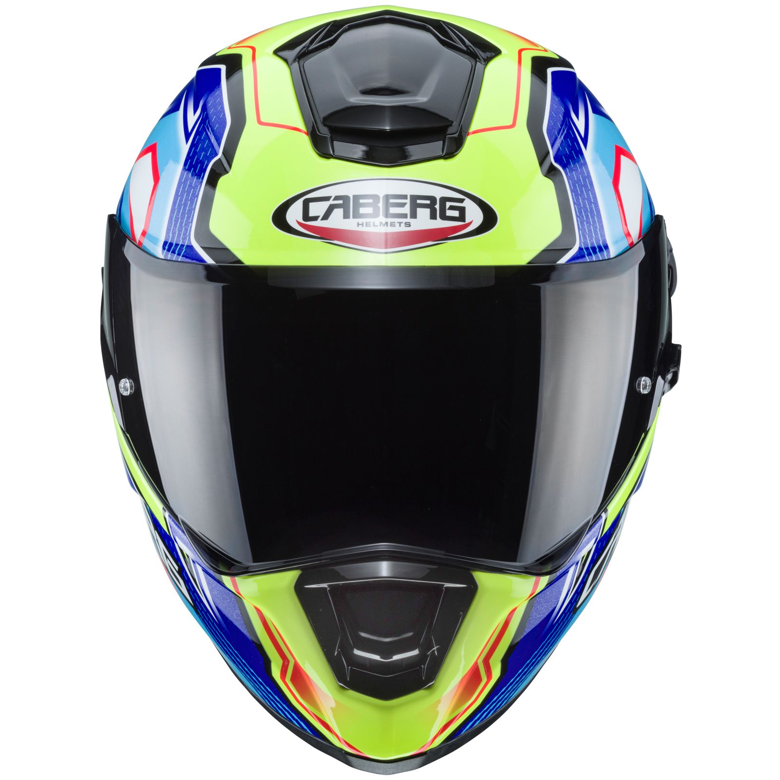 Caberg Casco Drift Evo LB29, nero/blu-fluo-giallo