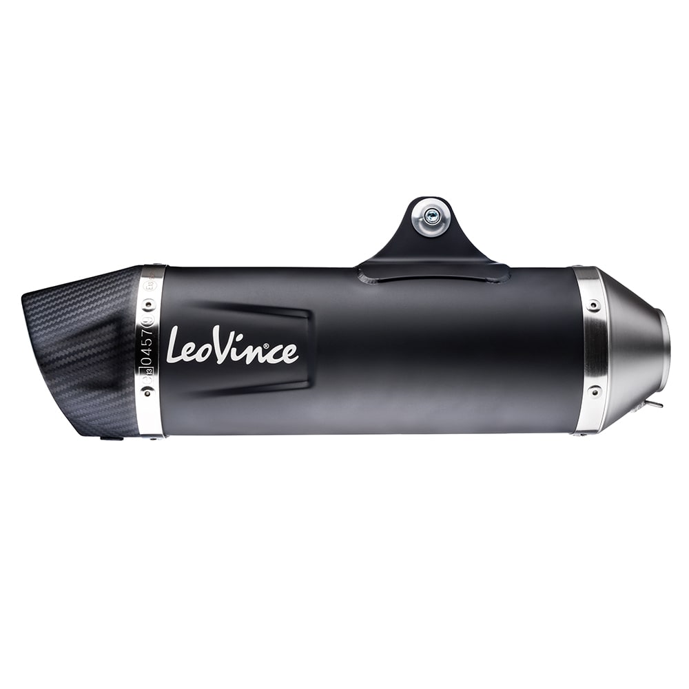 LeoVince sistema completo Nero per Yamaha GPD 125 N-Max, acciaio inox nero, Euro4, omologazione E