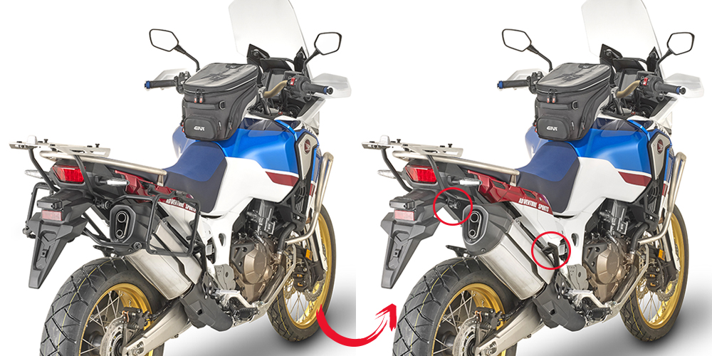 Portavaligie laterale per Honda CRF1000L Africa Twin (Bj.18-) Givi