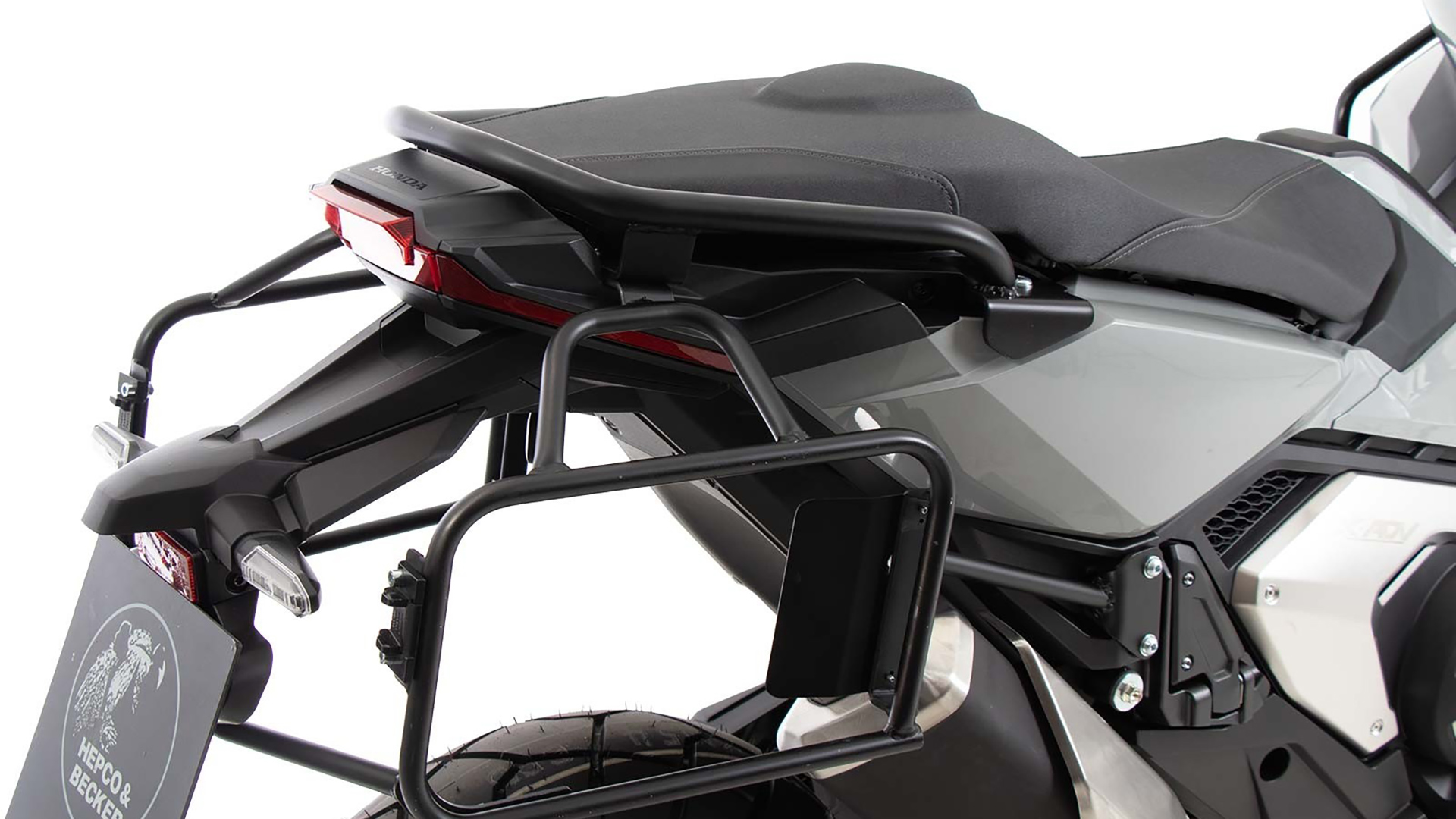 Maniglione passeggero / ringhiera nera per silenziatore posteriore per Honda X-ADV 750 (21-24) Hepco & Becker