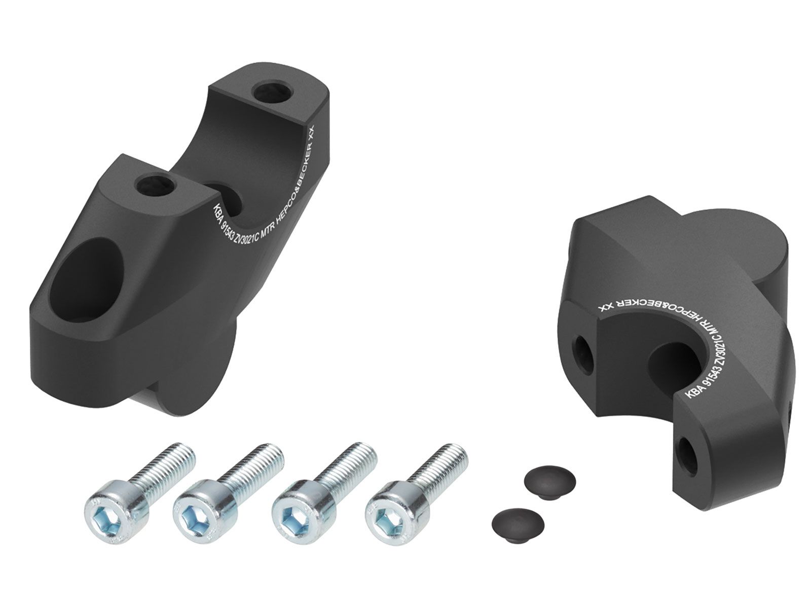 Riser manubrio H=30 mm con offset 21 mm posteriore nero per Honda CMX 500 Rebel (17-)