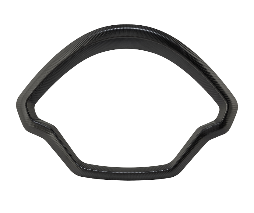 Anello decorativo tachimetro per Vespa GTS/GTS Super 125/300cc (`22-), alluminio, anodizzato nero